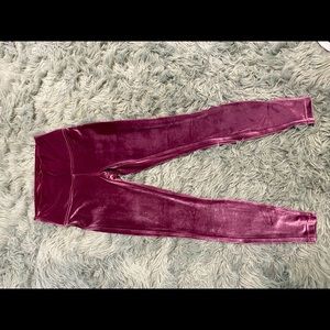 Burgundy Velvet Lululemon leggings Size 6